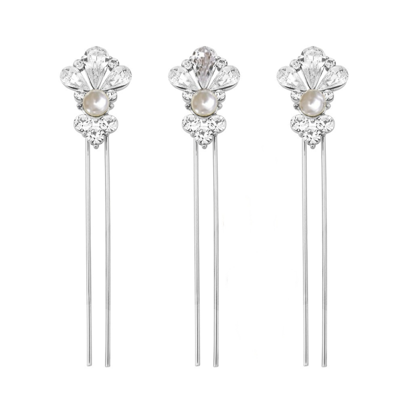 SASSB COLLECTION - EXQUISITE STARLET PEARL HAIR PIN SET HP45 SASSB