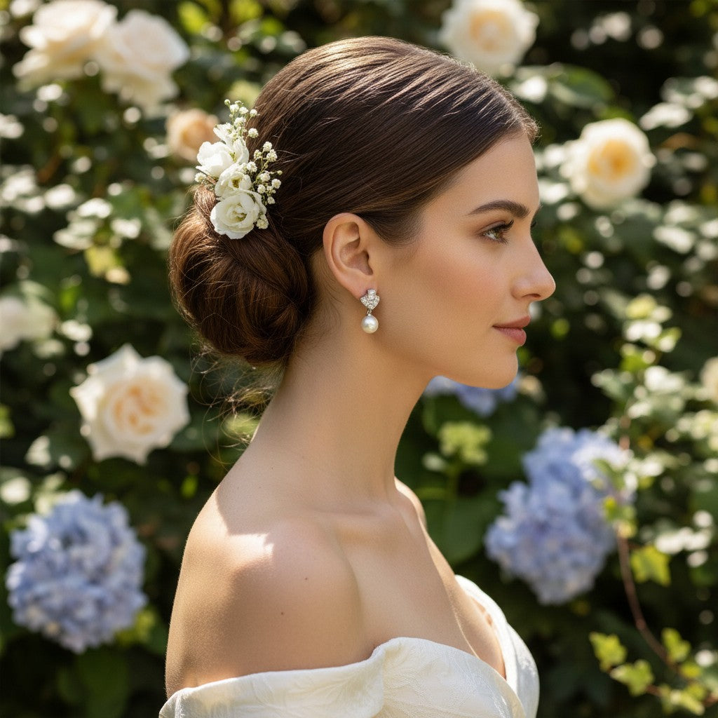 CUBIC ZIRCONIA COLLECTION - GATSBY GLAM EARRINGS - ROSE GOLD ( ER303)
