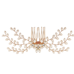 ATHENA COLLECTION - DELICATE PEARL COMB - HC154 ROSE GOLD