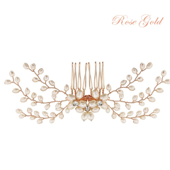 ATHENA COLLECTION - DELICATE PEARL COMB - HC154 ROSE GOLD