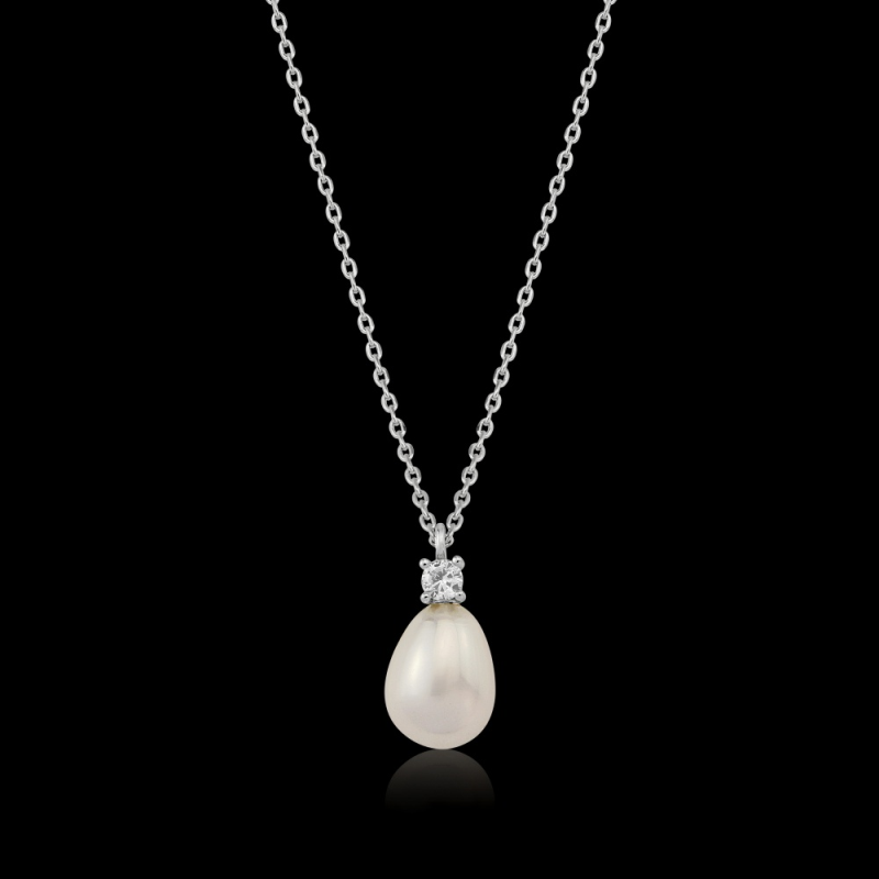 CUBIC ZIRCONIA COLLECTION - VINTAGE HEIRLOOM NECKLACE - CZNK72