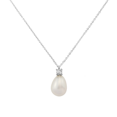 CUBIC ZIRCONIA COLLECTION - VINTAGE HEIRLOOM NECKLACE - CZNK72