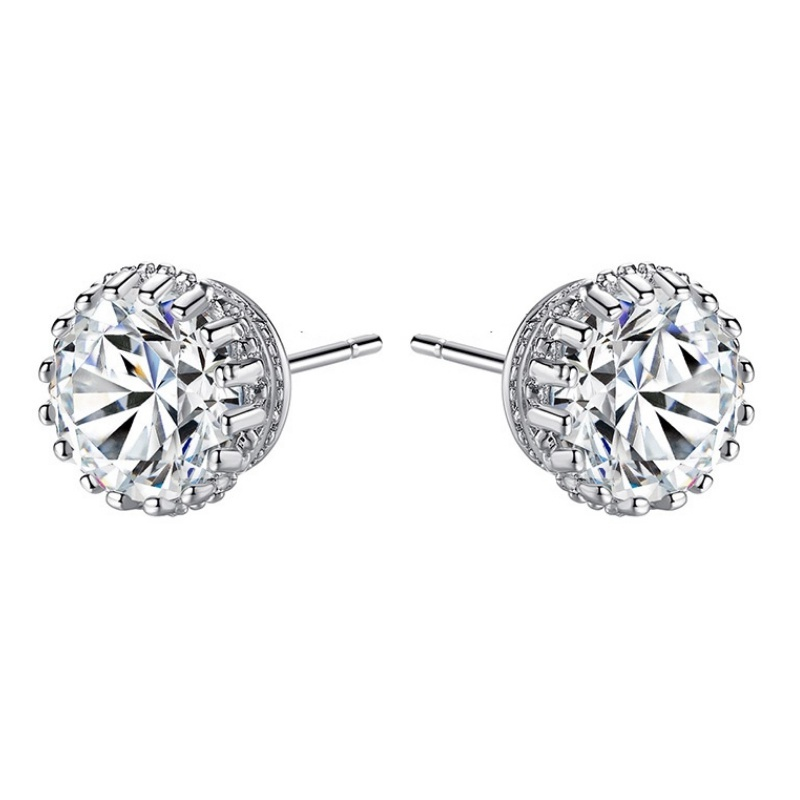 CUBIC ZIRCONIA EARRINGS - CRYSTAL SPARKLE STUD EARRINGS - CZER359
