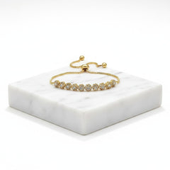 DAINTY CZ BRACELET  - ADJUSTABLE (CZBRA22) GOLD