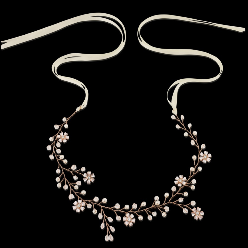 ATHENA COLLECTION - FLORAL ROMANCE HAIRVINE -HP135 ROSE GOLD