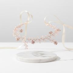 ATHENA COLLECTION - FLORAL ROMANCE HAIRVINE -HP135 ROSE GOLD