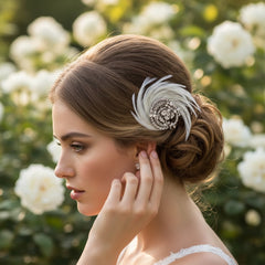 ADORIA LUXE FEATHER HEADPIECE - SASSBHP-14 (ROSE GOLD)