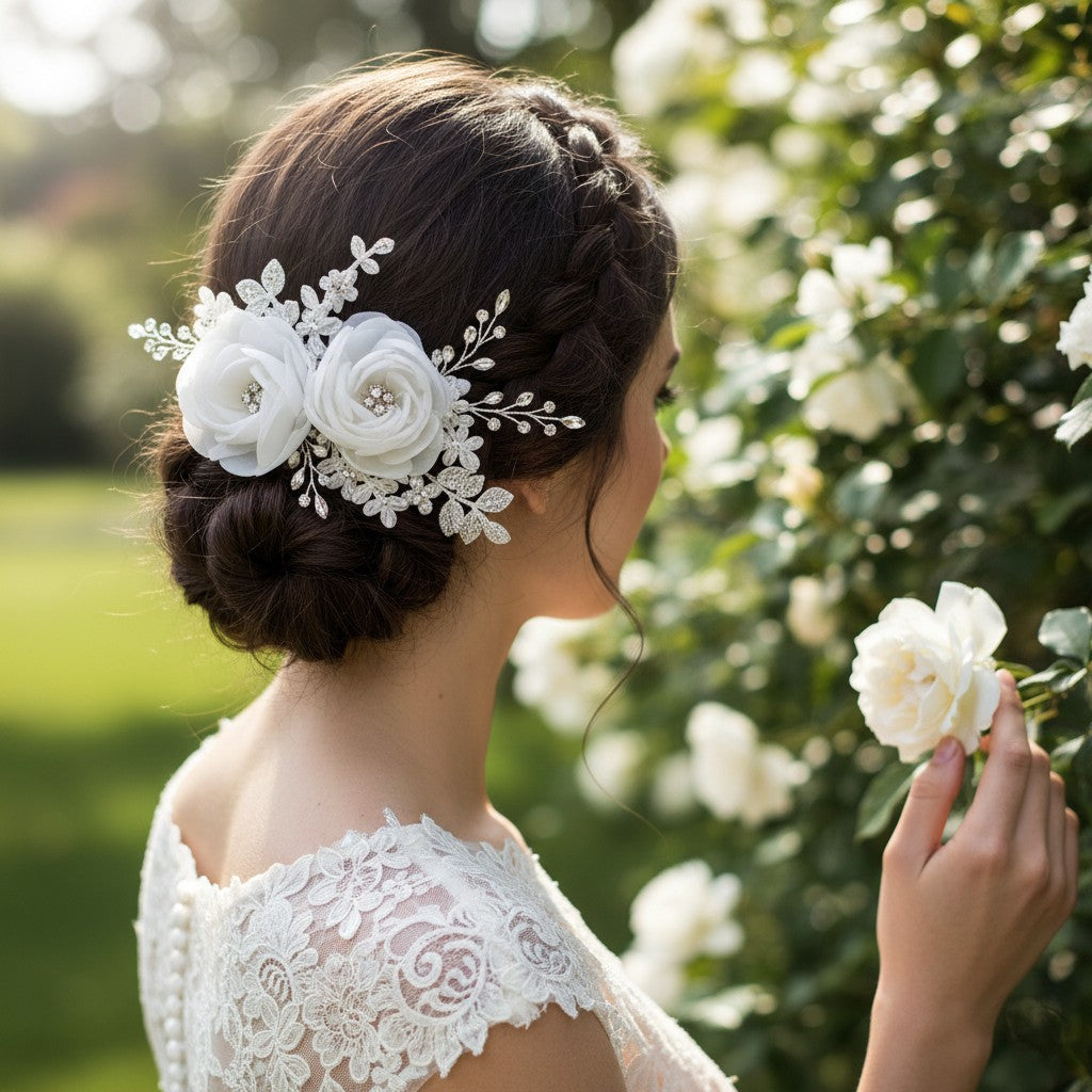 BLOSSOM HEADPIECE - Luxe Crystal Hair Comb -HC26 SASSB