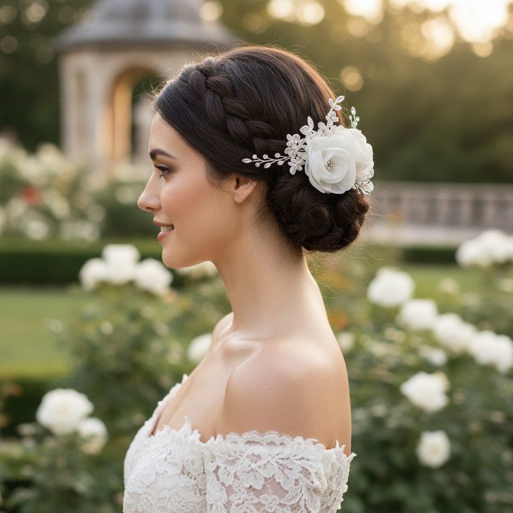 BLOSSOM HEADPIECE - Luxe Crystal Hair Comb -HC26 SASSB