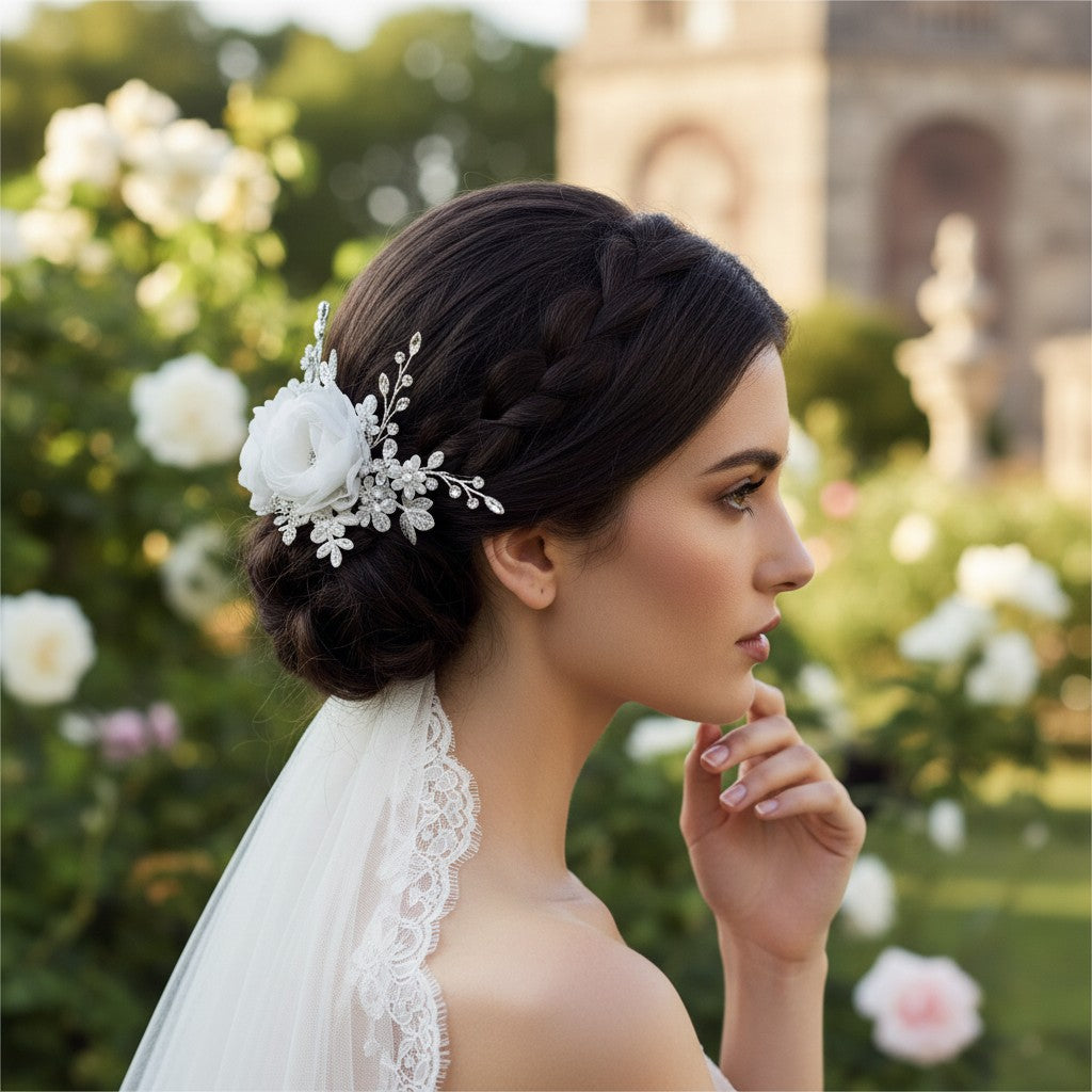 BLOSSOM HEADPIECE - Luxe Crystal Hair Comb -HC26 SASSB