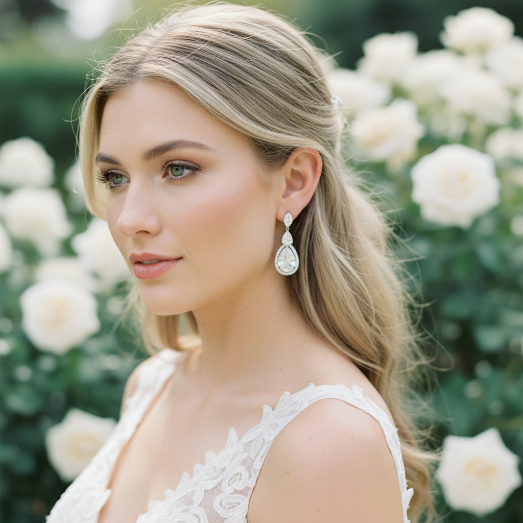 CUBIC ZIRCONIA COLLECTION - CRYSTAL TREASURE EARRINGS - CZER430