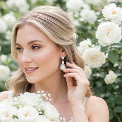 CUBIC ZIRCONIA COLLECTION - CRYSTAL TREASURE EARRINGS - CZER430