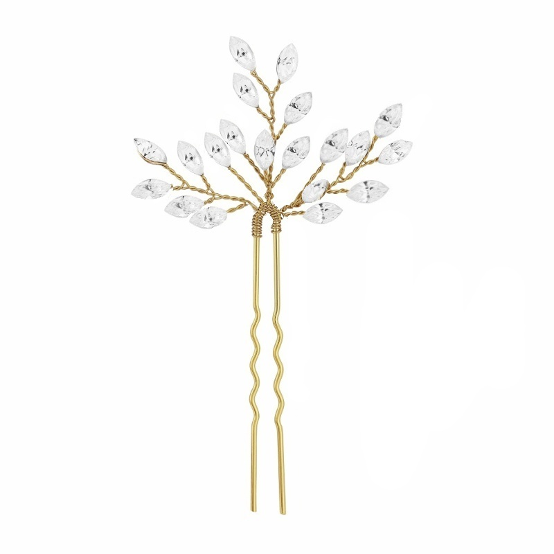 ATHENA COLLECTION - CRYSTAL CHIC HAIR PIN - PIN27 Gold