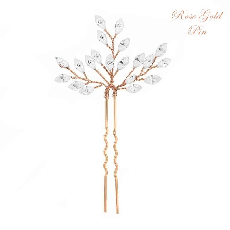ATHENA COLLECTION - CRYSTAL CHIC HAIR PIN - PIN27 ROSE GOLD