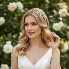 ATHENA COLLECTION - GOLD ELEGANCE HAIRCOMB - (HC155)