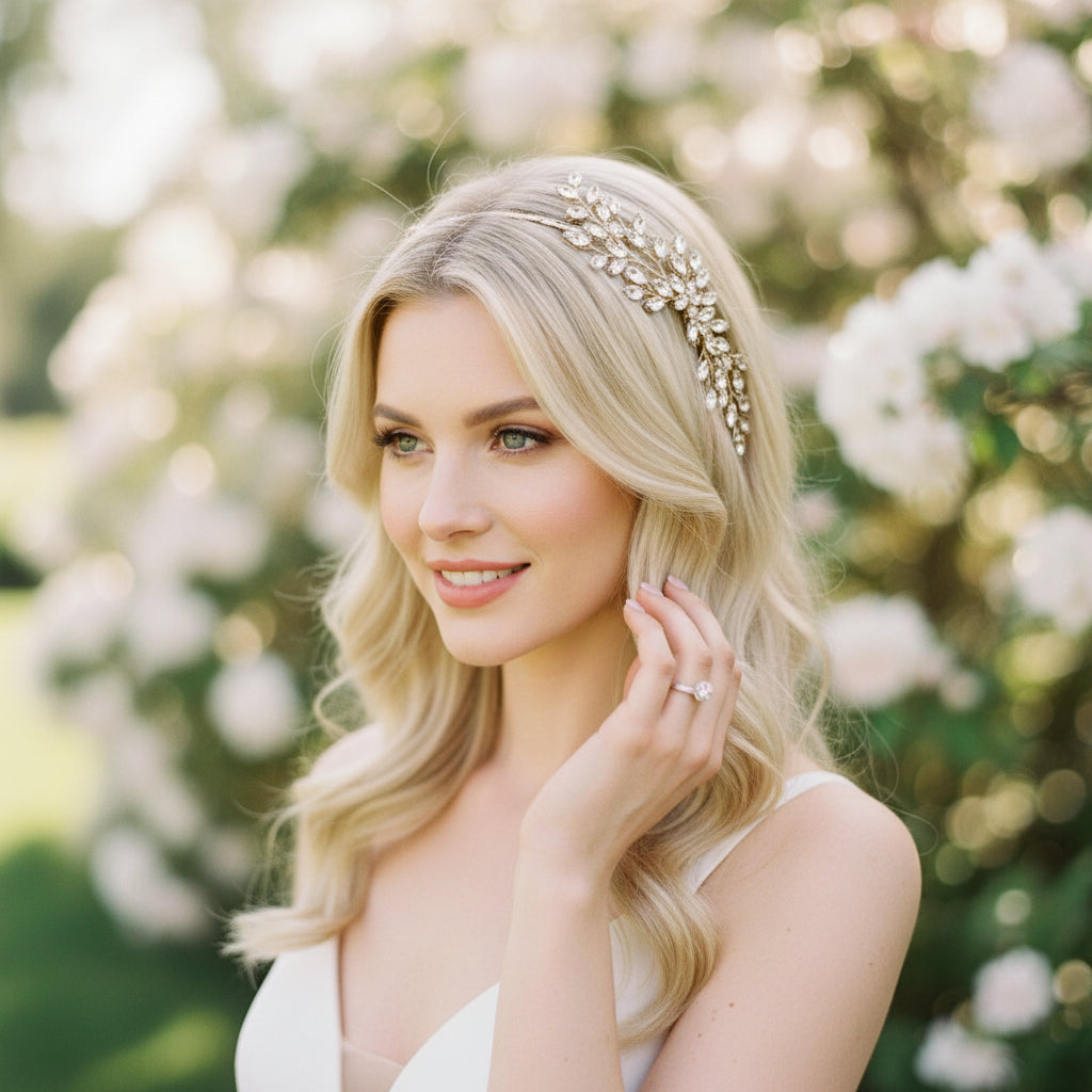 ATHENA COLLECTION - GOLD ELEGANCE HAIRCOMB - (HC155)