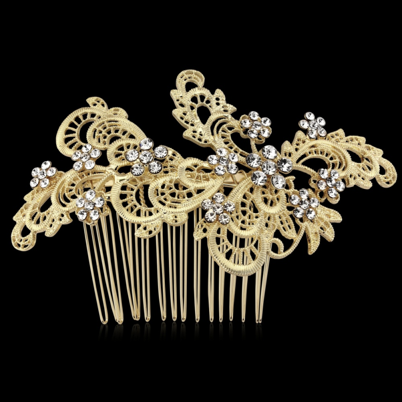 SASSB COLLECTION - LIZA EXQUISITE HAIRCOMB - HC32- 14 GOLD