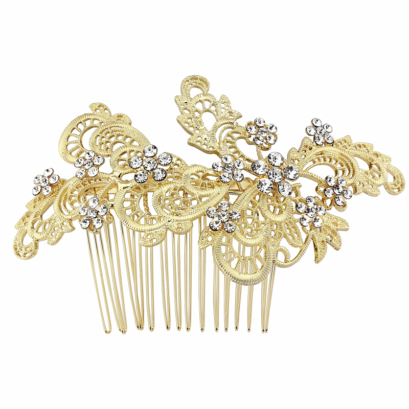 SASSB COLLECTION - LIZA EXQUISITE HAIRCOMB - HC32- 14 GOLD