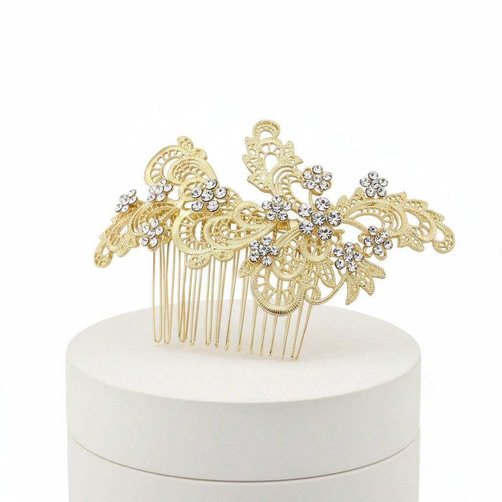 SASSB COLLECTION - LIZA EXQUISITE HAIRCOMB - HC32- 14 GOLD