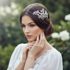 SASSB COLLECTION - LIZA EXQUISITE HAIRCOMB  HC32-SILVER