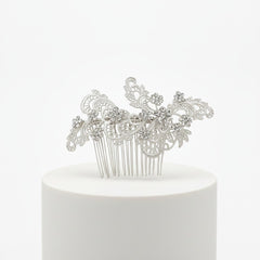 SASSB COLLECTION - LIZA EXQUISITE HAIRCOMB  HC32-SILVER