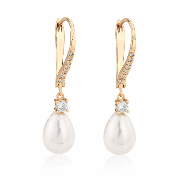 CUBIC ZIRCONIA COLLECTION - VINTAGE HEIRLOOM EARRINGS - CZER424 ROSE GOLD