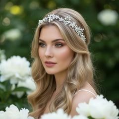 ATHENA COLLECTION - CRYSTAL STARLET HAIRVINE- HP142 SILVER