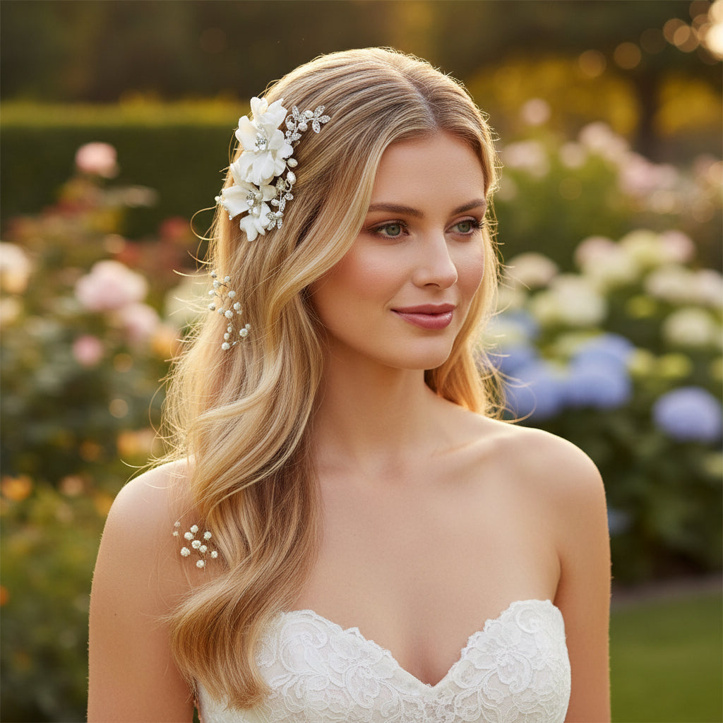 SASSB COLLECTION - FAYE VINTAGE ROSE HEADPIECE-HC34 - ROSE GOLD