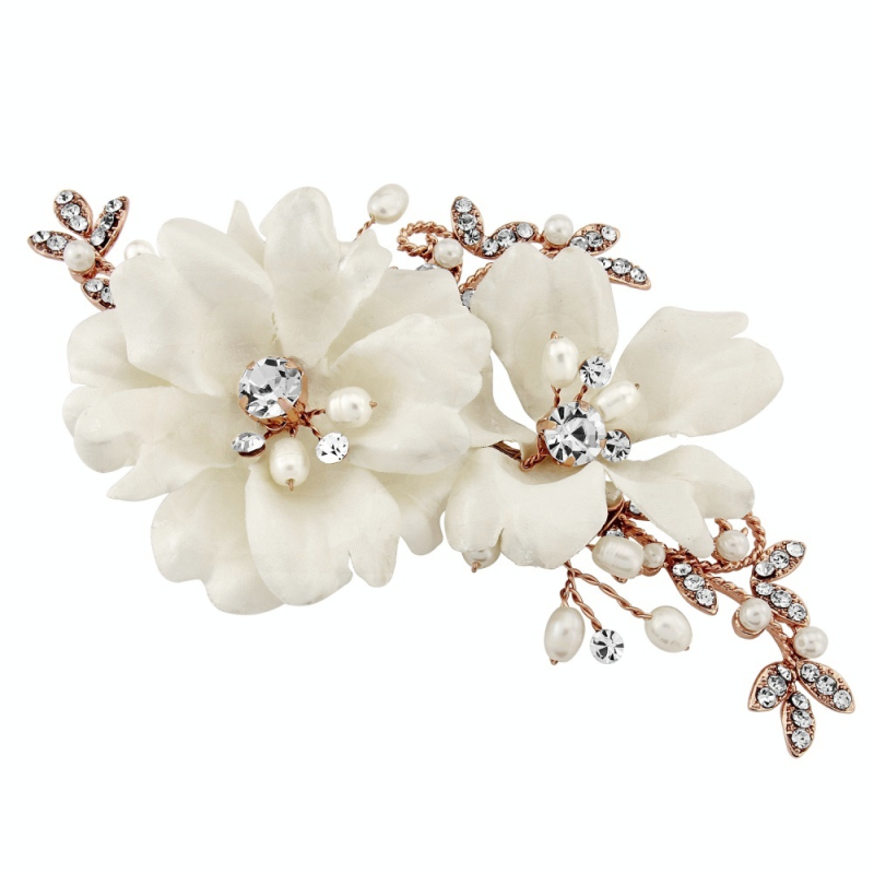 SASSB COLLECTION - FAYE VINTAGE ROSE HEADPIECE-HC34 - ROSE GOLD
