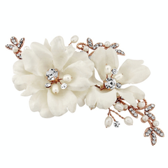 SASSB COLLECTION - FAYE VINTAGE ROSE HEADPIECE-HC34 - ROSE GOLD