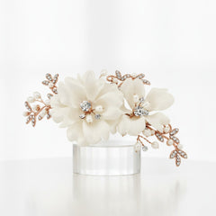 SASSB COLLECTION - FAYE VINTAGE ROSE HEADPIECE-HC34 - ROSE GOLD