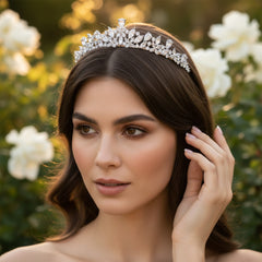 CUBIC ZIRCONIA COLLECTION - DIAMOND TREASURE TIARA AHB-8