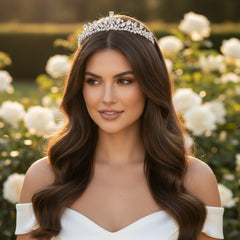 CUBIC ZIRCONIA COLLECTION - DIAMOND TREASURE TIARA AHB-8