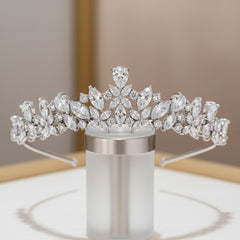 CUBIC ZIRCONIA COLLECTION - DIAMOND TREASURE TIARA AHB-8