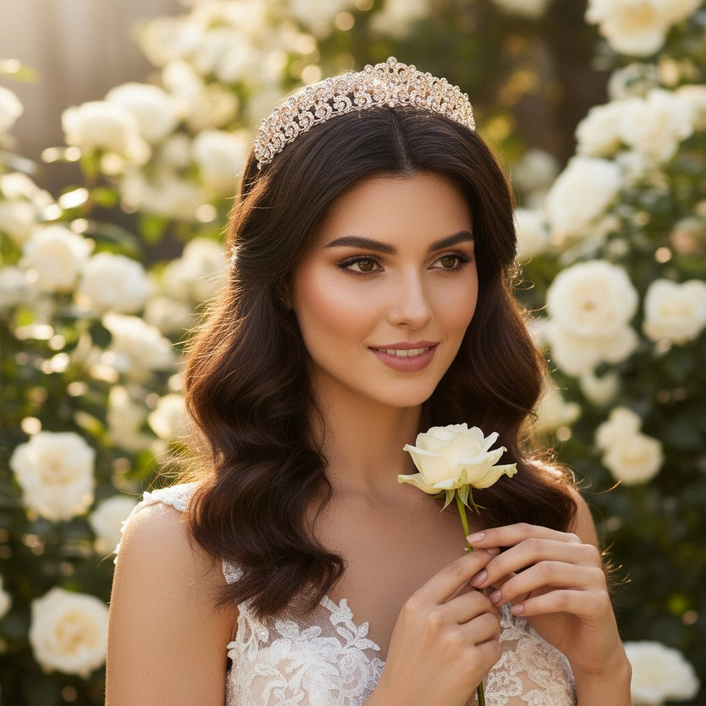 SASSB COLLECTION - CHRISTABEL LUXE TIARA 17- ROSE GOLD