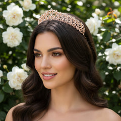 SASSB COLLECTION - CHRISTABEL LUXE TIARA 17- ROSE GOLD