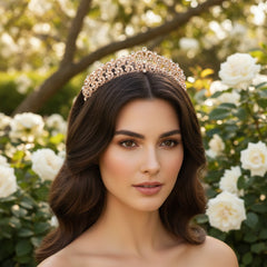 SASSB COLLECTION - CHRISTABEL LUXE TIARA 17- ROSE GOLD