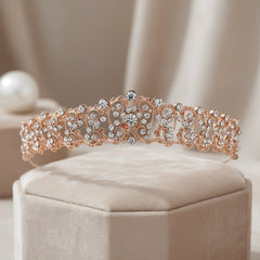 SASSB COLLECTION - CHRISTABEL LUXE TIARA 17- ROSE GOLD