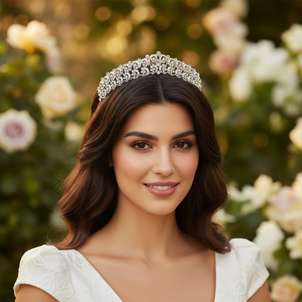 SASSB COLLECTION - CHRISTABEL LUXE TIARA 17 - SILVER