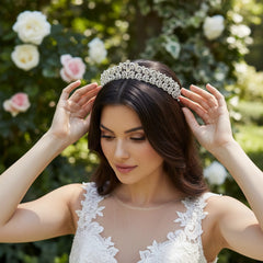 SASSB COLLECTION - CHRISTABEL LUXE TIARA 17 - SILVER