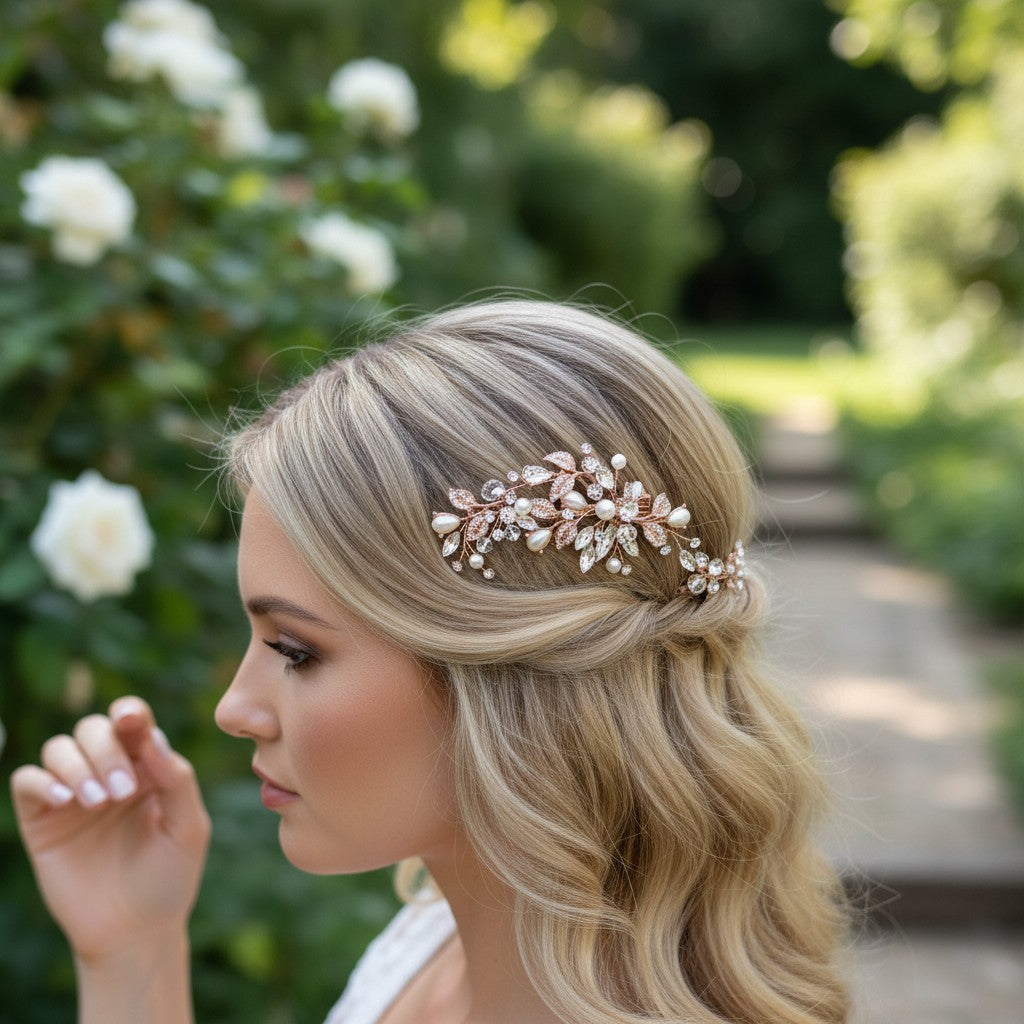 SASSB COLLECTION - VINTAGE HEIRLOOM HEADPIECE -HC35-ROSE GOLD