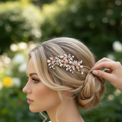 SASSB COLLECTION - VINTAGE HEIRLOOM HEADPIECE -HC35-ROSE GOLD