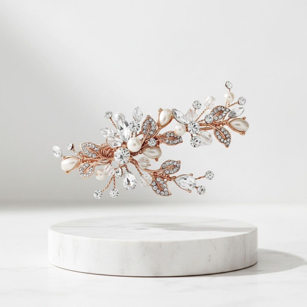 SASSB COLLECTION - VINTAGE HEIRLOOM HEADPIECE -HC35-ROSE GOLD