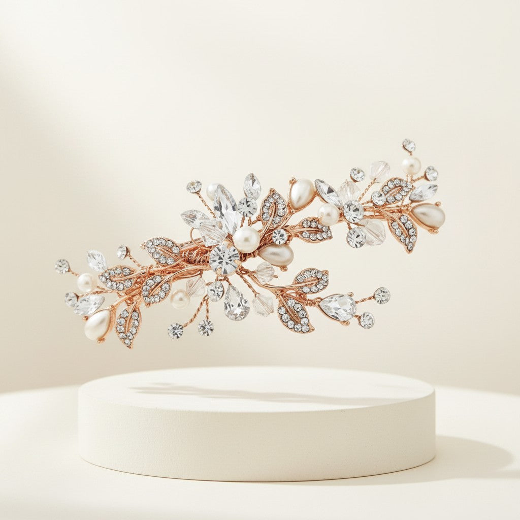 SASSB COLLECTION - VINTAGE HEIRLOOM HEADPIECE -HC35-ROSE GOLD