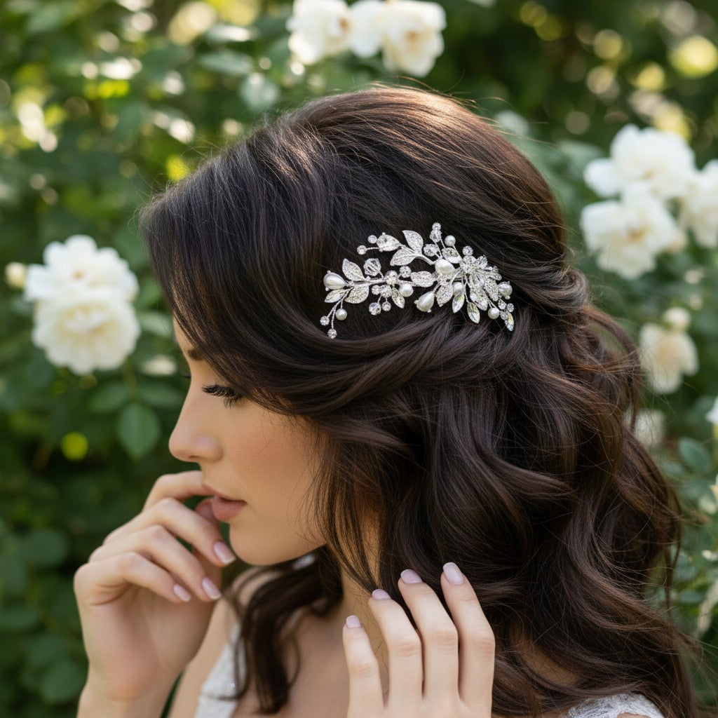 SASSB COLLECTION - VINTAGE HEIRLOOM HEADPIECE -HC35-SILVER