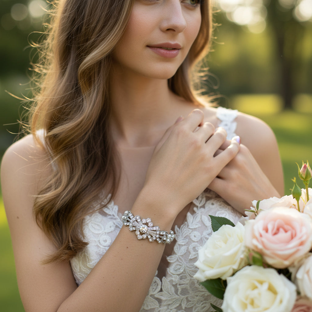 SASSB COLLECTION - GATSBY GLAM BRACELET - SILVER -BR16