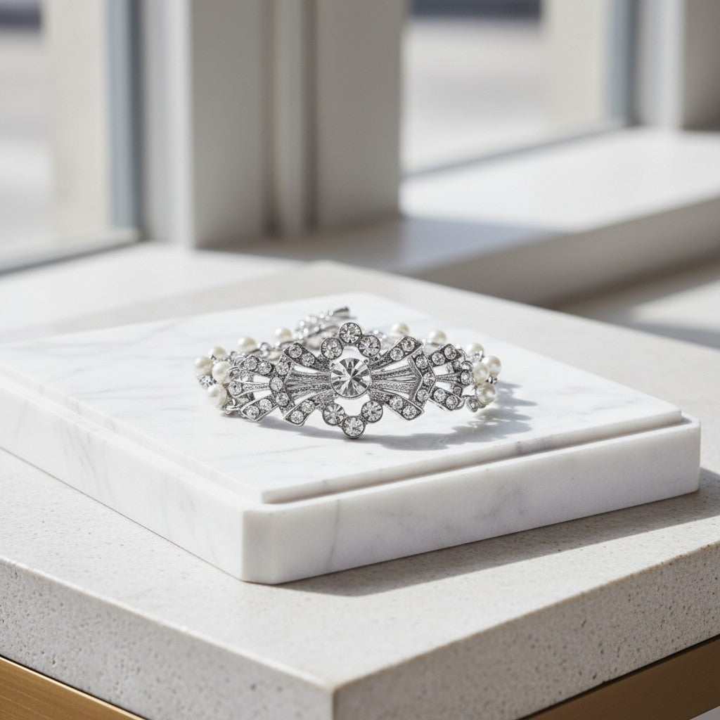 SASSB COLLECTION - GATSBY GLAM BRACELET - SILVER -BR16