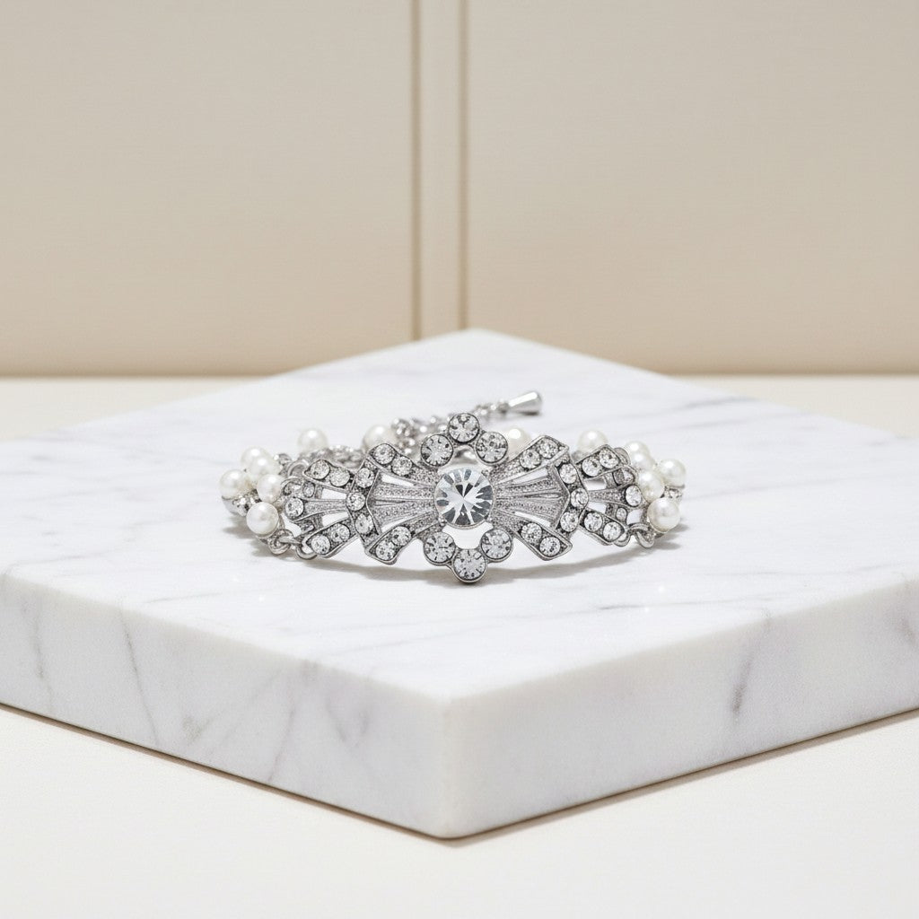 SASSB COLLECTION - GATSBY GLAM BRACELET - SILVER -BR16