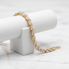 CUBIC ZIRCONIA COLLECTION - CHIC CRYSTAL BRACELET - CZBRA26 (GOLD)