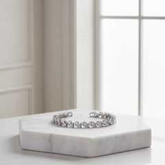 CUBIC ZIRCONIA COLLECTION - CHIC CRYSTAL BRACELET - CZBRA26 (SILVER)